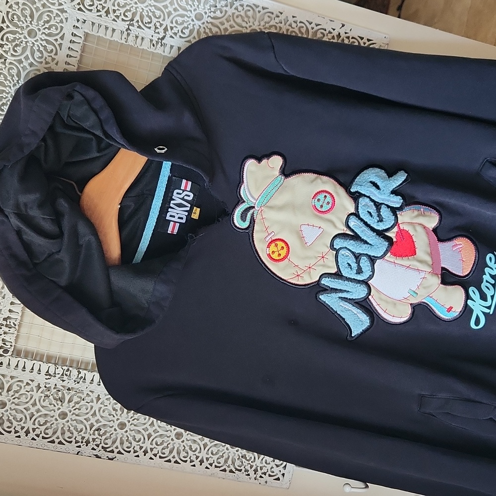 BKYS Never Alone Men's‎ Hoodie Sz Suburban Streetwear Black